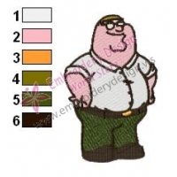 Peter Griffin Family Guy Embroidery Design 03